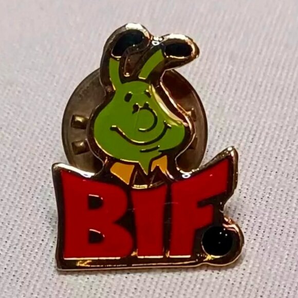 Vintage 1980s BIF Bowling is Fun YABA Lapel Collectible Pin - Picture 1 of 14